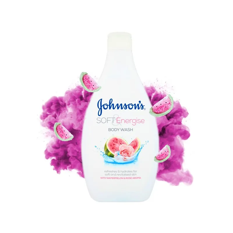JOHNSON'S Soft&Energise żel pod prysznic Arbuz i Róża 400ml ❤️ Laroxy