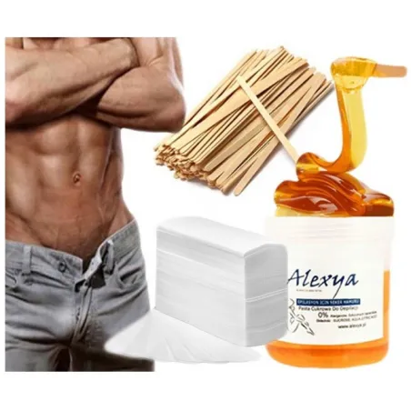 Zestaw do depilacji pastą cukrową miejsc intymnych, pleców, torsu, brzucha, bikini, nóg itp