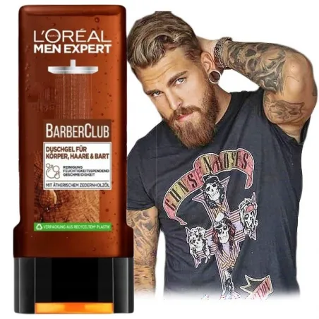 LOREAL MEN expert Barber Club perfumowany żel pod prysznic dla mężczyzn ciało twarz broda XL 300ml