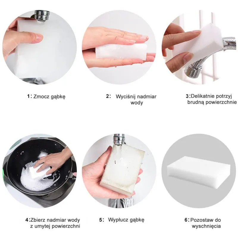 Magic sponge for cleaning everything set of 10 pieces ❤️ Laroxy.pl