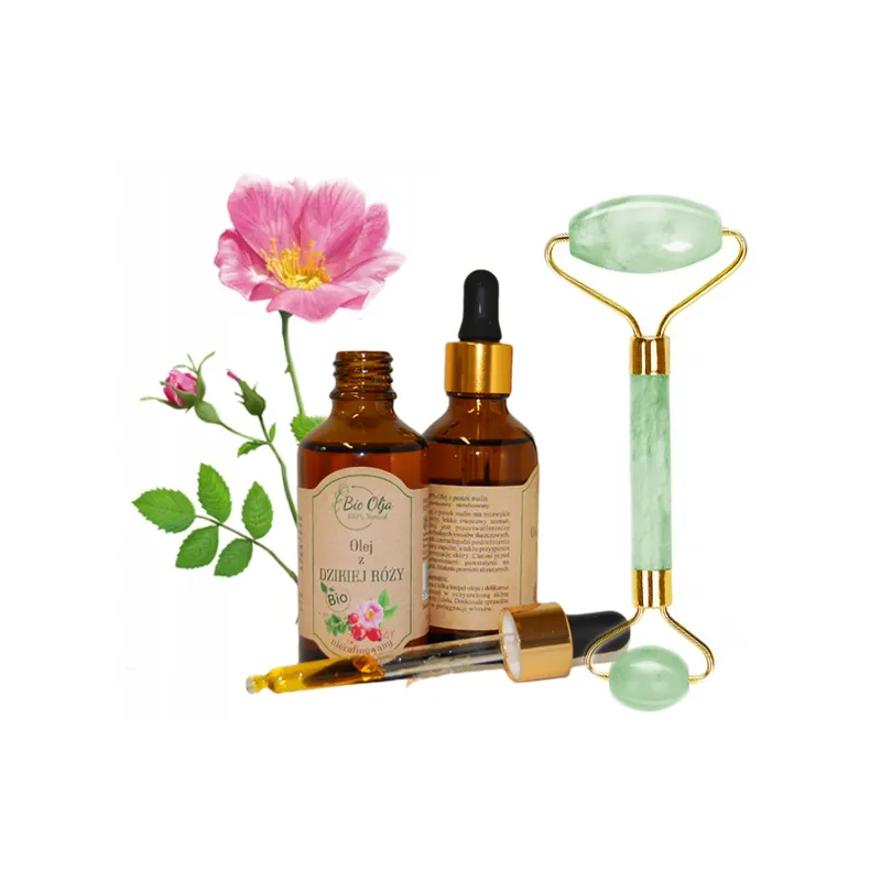 Bio Olja rosehip oil + jade roller KIT ❤️ Laroxy.pl