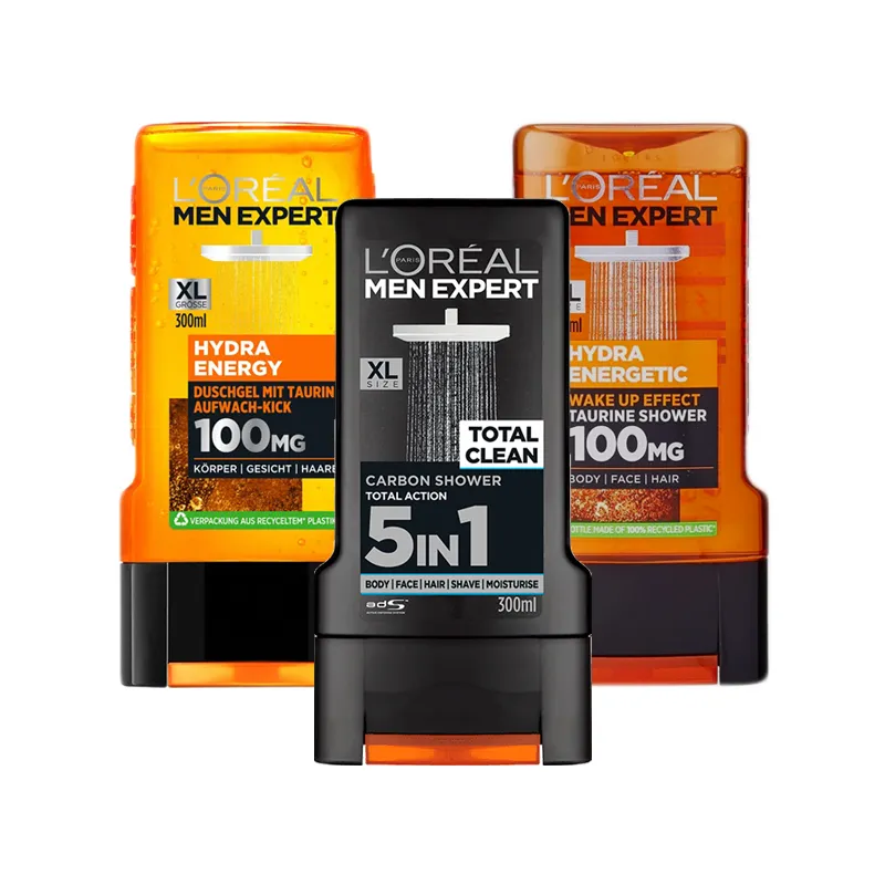 LOREAL shower gels for men KIT XL 3 pieces ⭐ Laroxy.pl