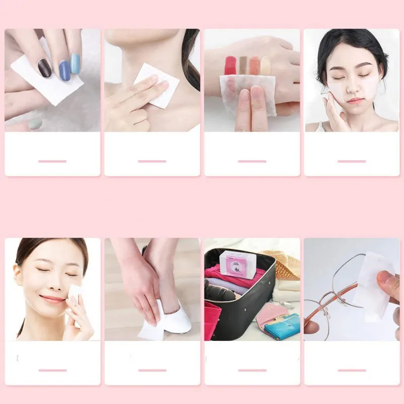 Cotton facial cosmetic wipes 100 pieces - Laroxy.pl