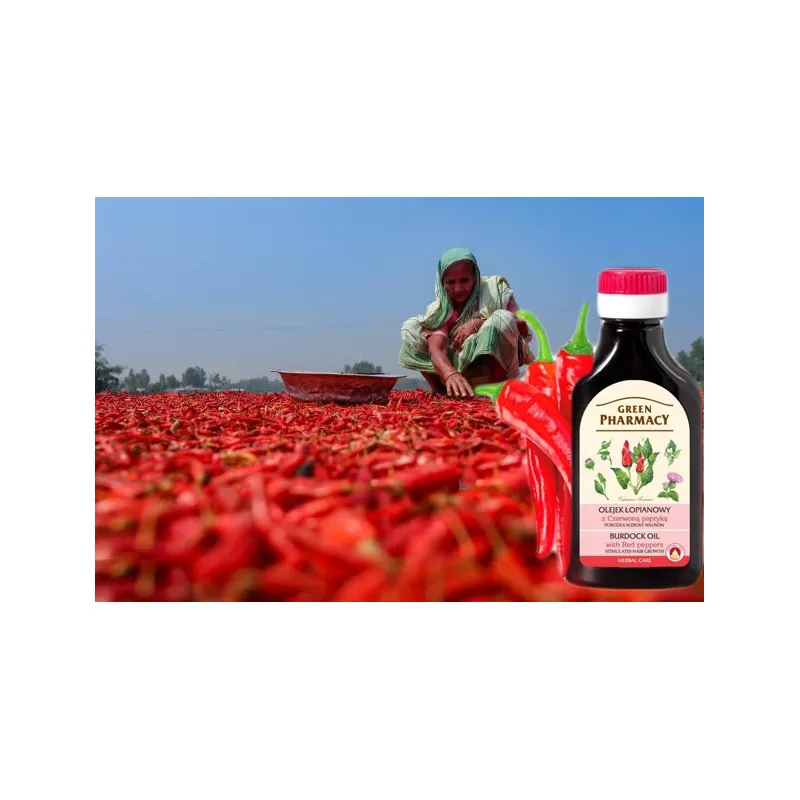 Green Pharmacy burdock oil with red bell pepper + GRAPS ❤️ Laroxy