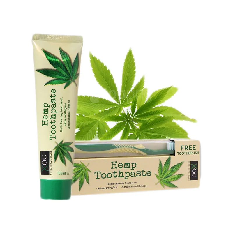 Toothpaste with hemp oil + Brush KIT - Laroxy.pl