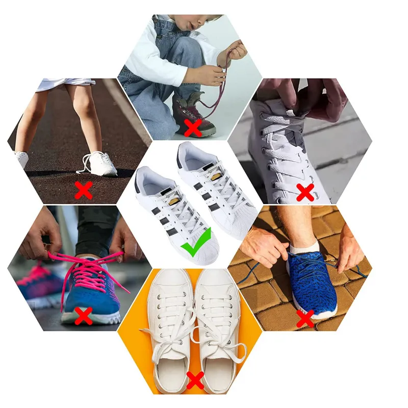 Lace shoelaces without binding elastic BLACK ❤️ Laroxy.pl