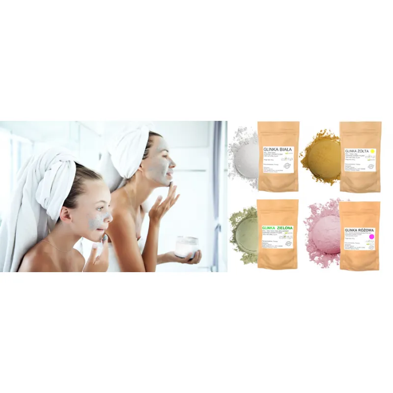 Face clay powder White Yellow Green Pink KIT- Laroxy