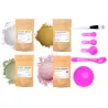 Face clay powder White Yellow Green Pink KIT- Laroxy