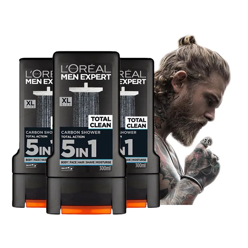 LOREAL shower gels for men KIT XL 3 pieces ⭐ Laroxy.pl
