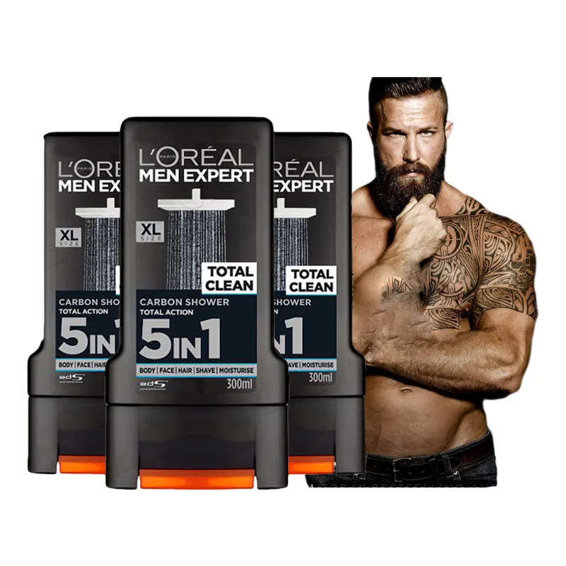 LOREAL żele pod prysznic dla mężczyzn ZESTAW XL 3 sztuki ⭐ Laroxy.pl