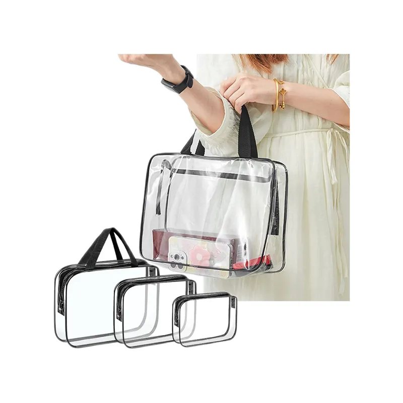 Transparent travel cosmetic bag 3 pieces cocoSpa ⭐ Laroxy.pl