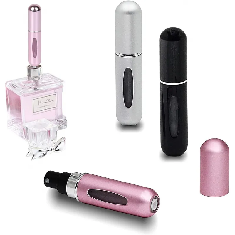 Pojemniki na perfumy z atomizerem MINI podróżny różowy   💟 Laroxy.pl