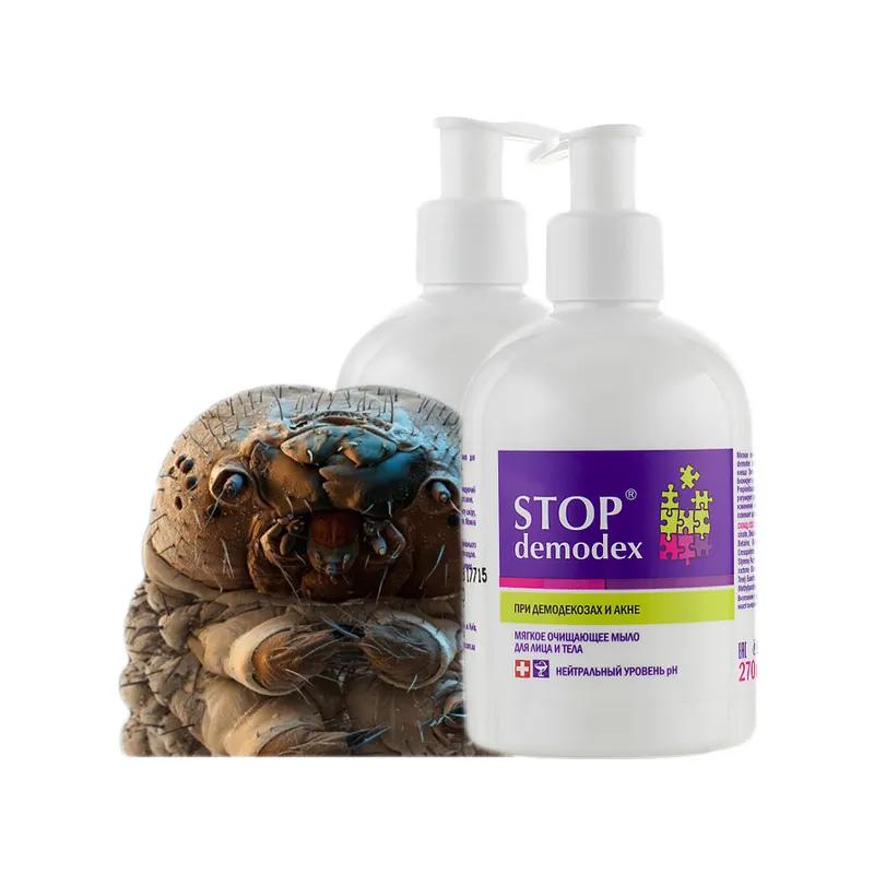 Stop Demodex  mydło do twarzy i ciała na TRĄDZIK - NUŻYCA 🩺 Laroxy.pl
