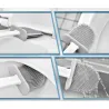 Silicone toilet brush with container white hanging 💟 Laroxy.pl