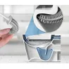 Silicone toilet brush with container white hanging 💟 Laroxy.pl