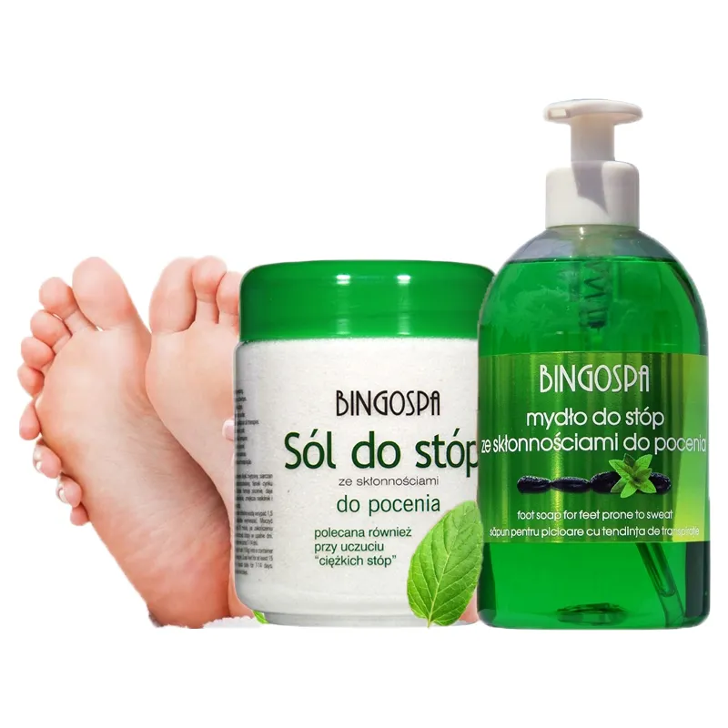 Preparation for foot sweating Salt + Soap set BingoSpa ❤️ Laroxy.pl