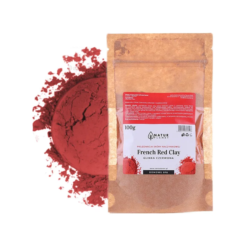 Natur Planet glinka Czerwona kosmetyczna 100% Naturalna  ❤️  Laroxy.pl