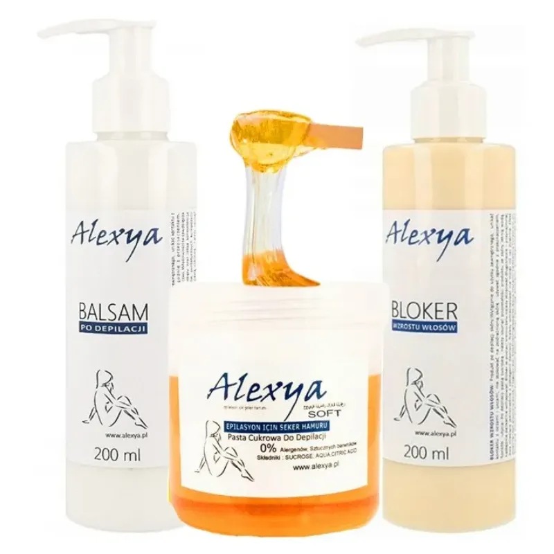 Pasta Cukrowa + Puder do Depilacji + Bloker wzrostu włosów - Laroxy.pl
