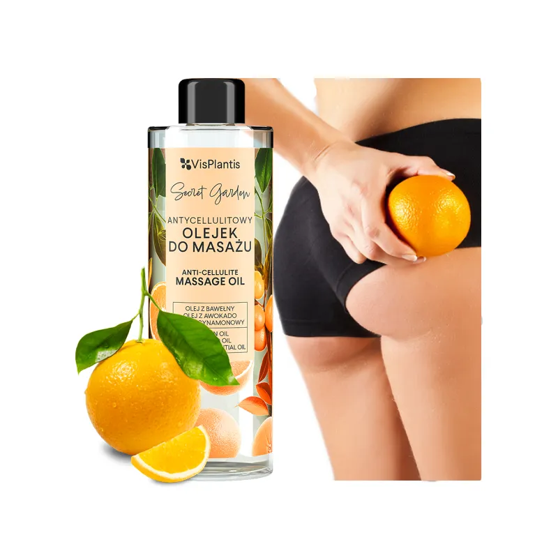 Anti-cellulite dry massage brush + OIL 🍊 Laroxy.pl