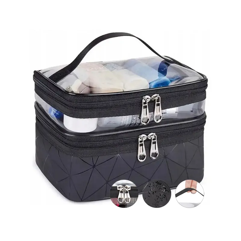 Cosmetic travel bag for cosmetics organizer trunk ⭐ Laroxy.pl
