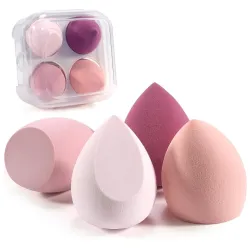 Zestaw Gąbek do makijażu wytłaczanka gąbeczki blender Make-up  4 sztuki
