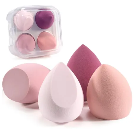 Zestaw Gąbek do makijażu wytłaczanka gąbeczki blender Make-up  4 sztuki