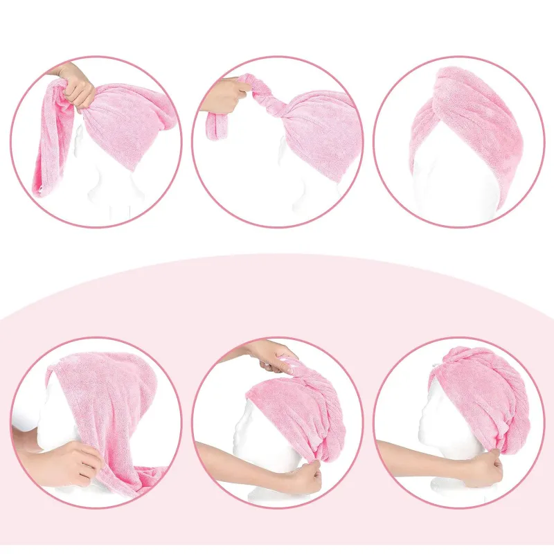 Microfiber Quick Drying Towel Turban ❤️ LAROXY