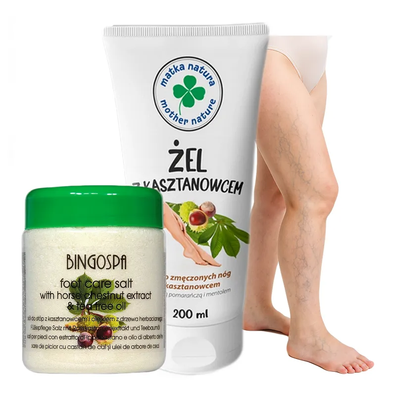 Maść z Kasztanowca na żyły nogi żylaki opuchnięte kostki żylaki + sól 🌳 Laroxy
