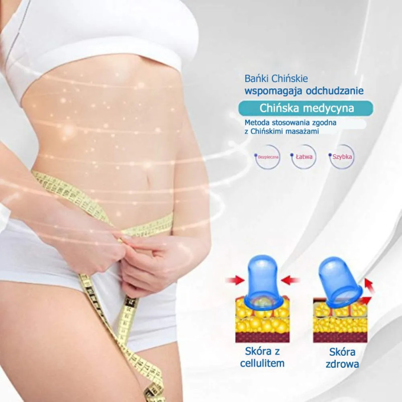 Chinese bubbles for body massage anti-cellulite set of 4pcs ❤️ Laroxy.pl