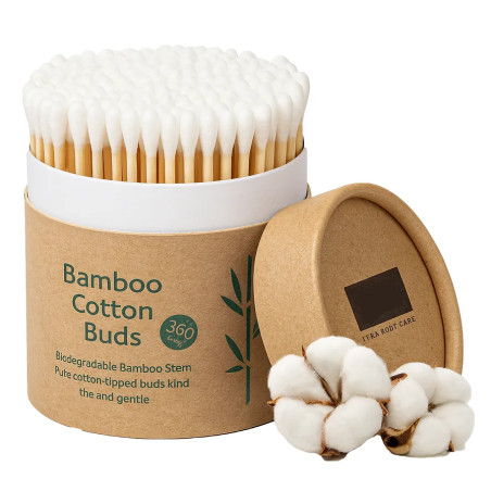 Bamboo cosmetic ear sticks wooden Hygienic ❤️ Laroxy