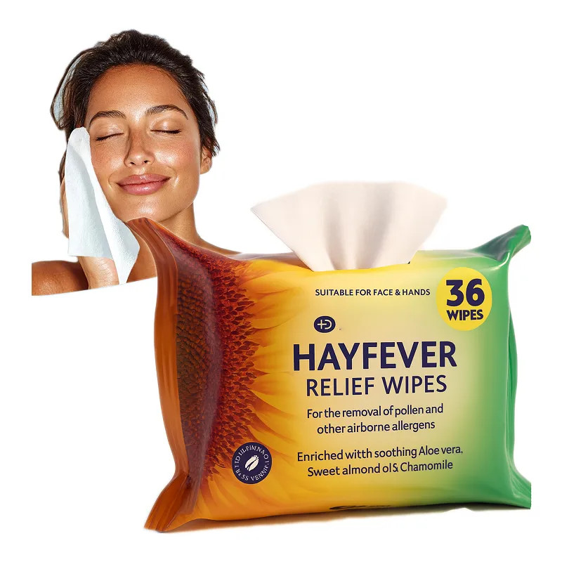 Moistened wipes on face cancer for allergy sufferers - Laroxy