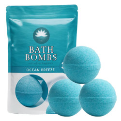 Sparkling blue bath balls holiday gift set ❤️ Laroxy