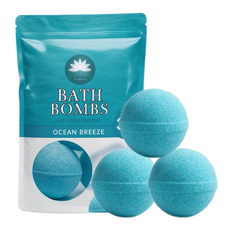 Sparkling blue bath balls holiday gift set ❤️ Laroxy
