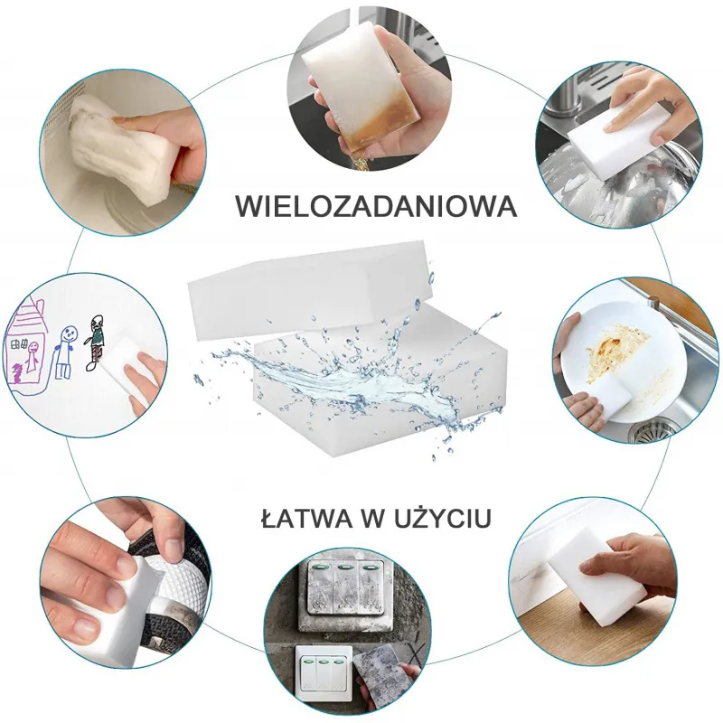 Magiczna gąbka do sprzątania wszystkiego Bez Detergentów ❤️  Laroxy.pl