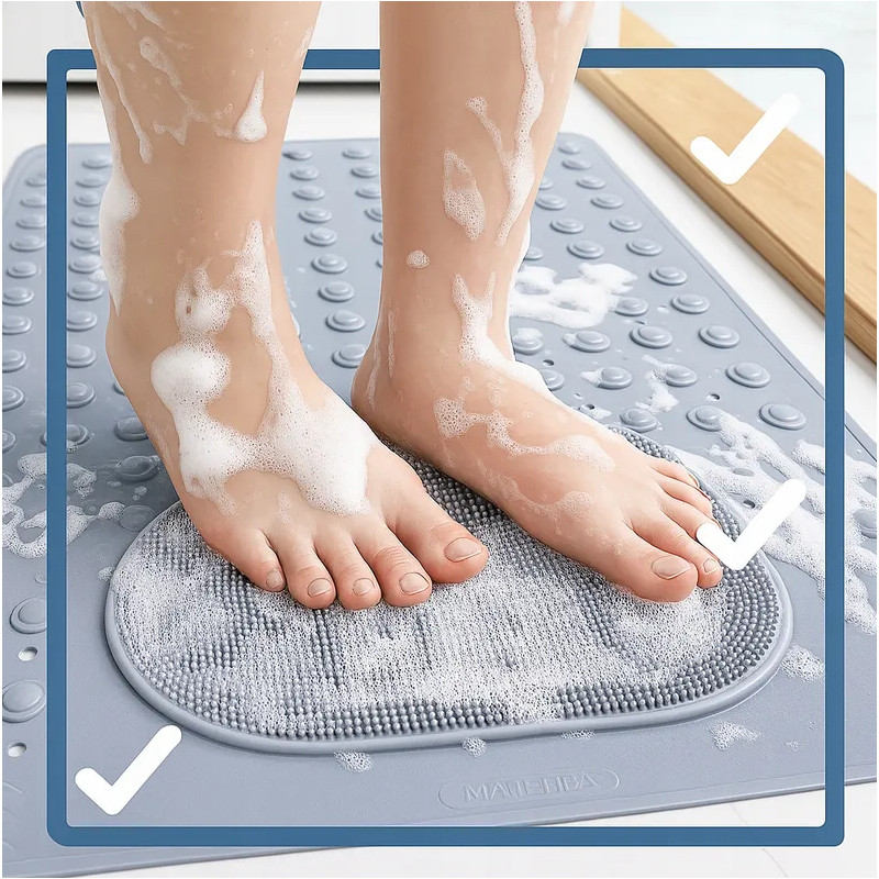 Mildew resistant anti-slip mat for shower bath 💟 Laroxy