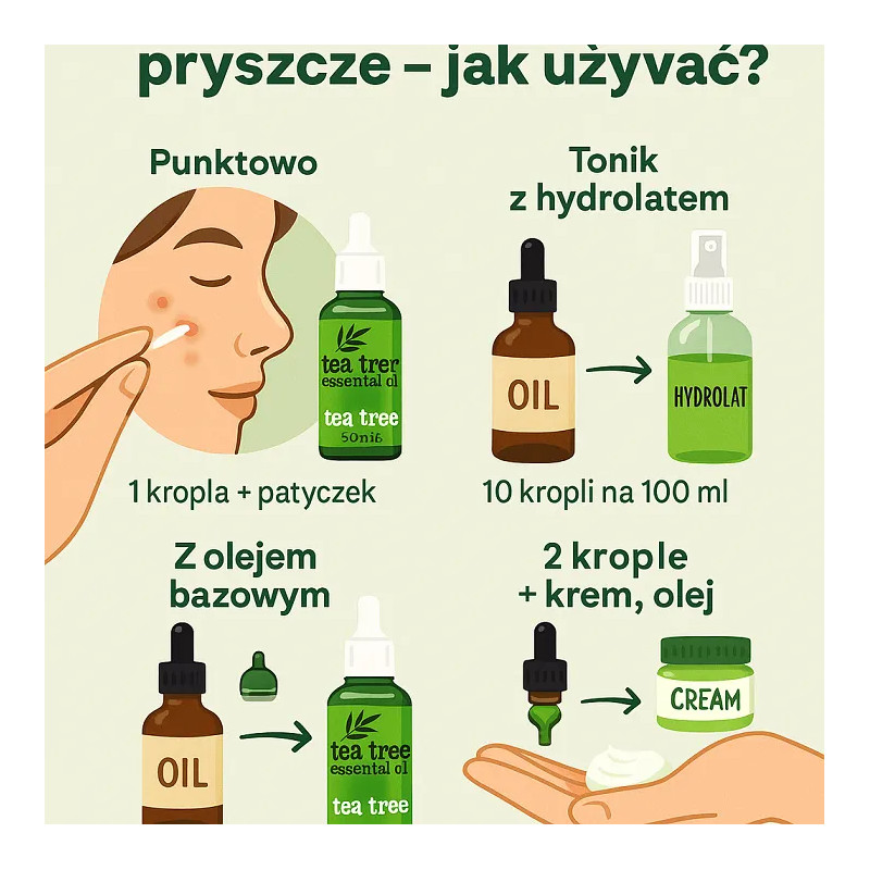 Olejek z drzewa herbacianego na trądzik do twarzy Tea Tree 🌿LAROXY
