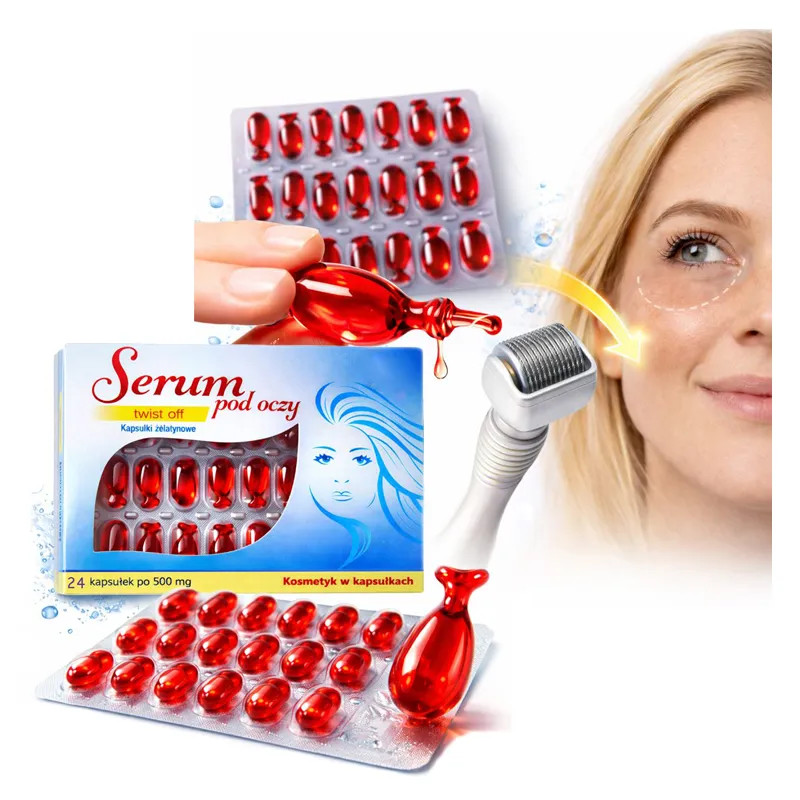 Ampułki pod oczy mezoterapia dermapen derma roller drenujace ❤️ Laroxy
