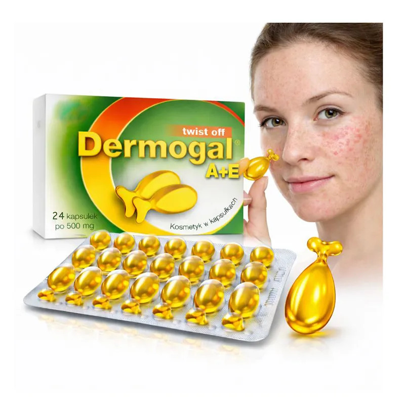 GAL Dermogal na trądzik ampułki serum na twarz Witamina A + E❤️ Laroxy