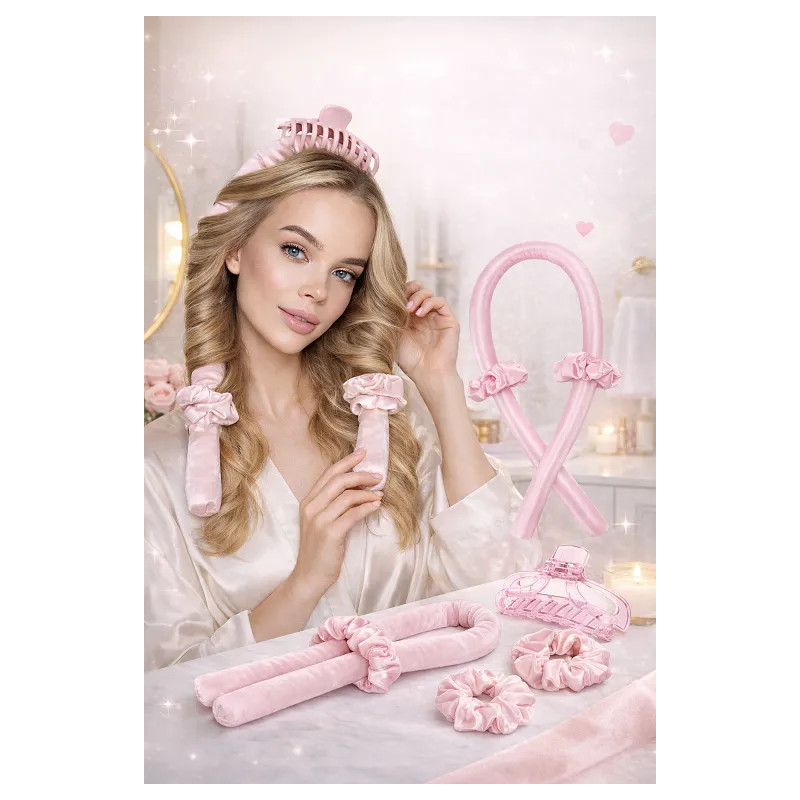 Hair curling roller + rubber bands + pin set LAROXY 💟 Laroxy.pl