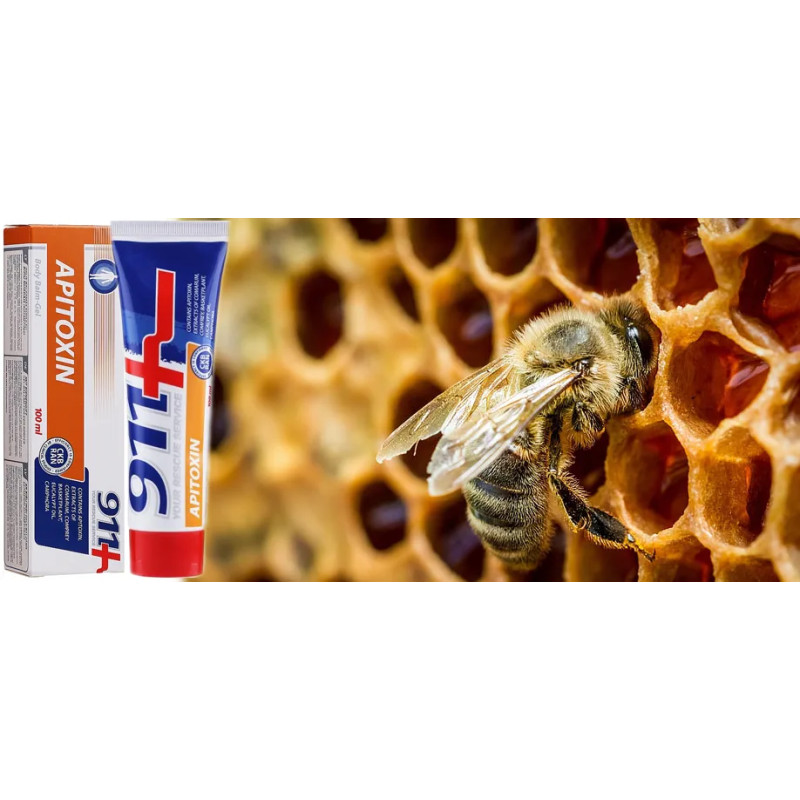 911 APITOXIN Żel-balsam z jadem pszczelim żywokost złoty wąs 100ml - Laroxy