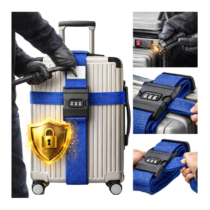 Security suitcase belt with encryption + ID ⭐ Laroxy