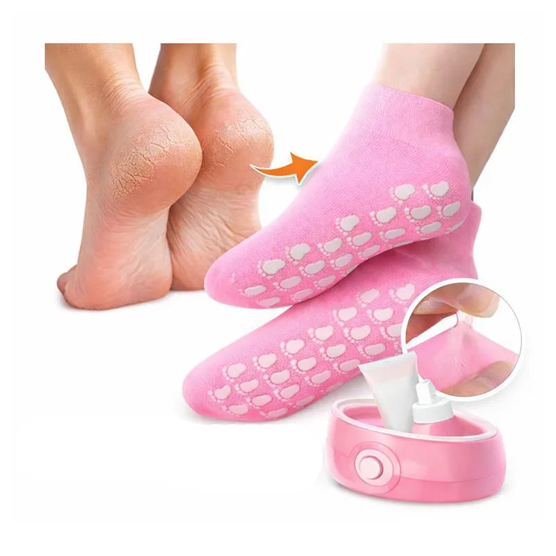 Silicone cosmetic treatment socks for sleeping at night ⭐ Laroxy