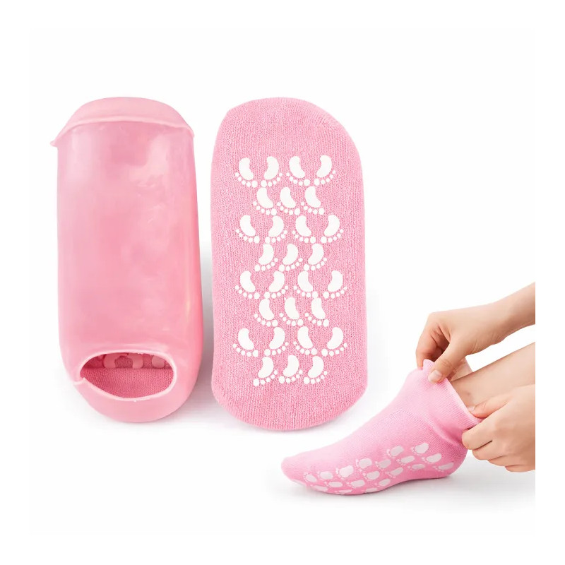 Silicone cosmetic treatment socks for sleeping at night ⭐ Laroxy