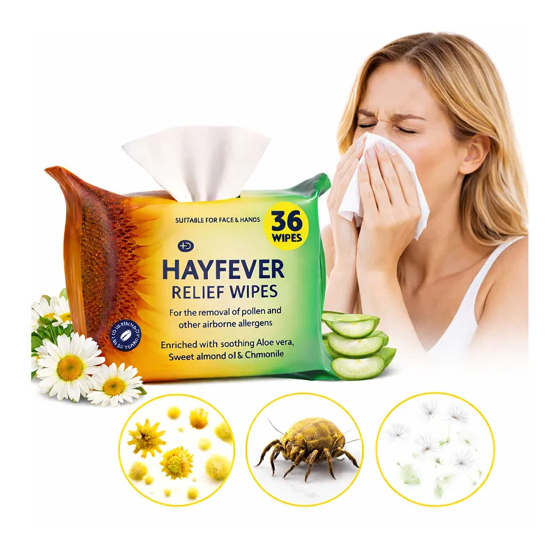 Moistened wipes on face cancer for allergy sufferers - Laroxy