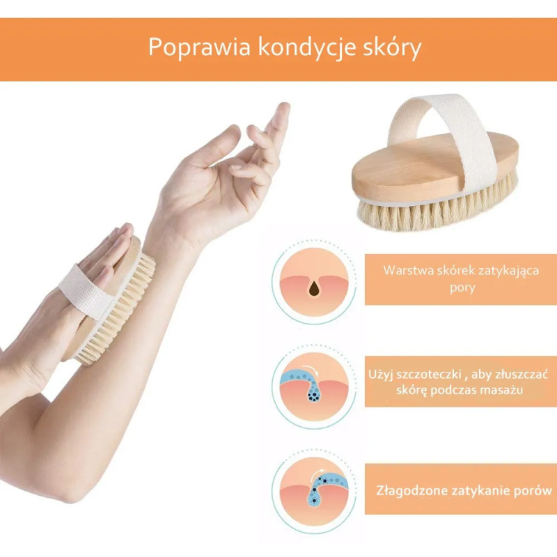 Szczotka do cellulitu LAROXY – masaż i drenaż