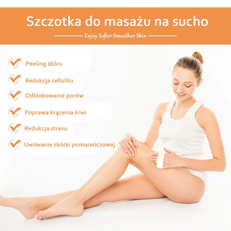 Szczotka do cellulitu LAROXY – masaż i drenaż