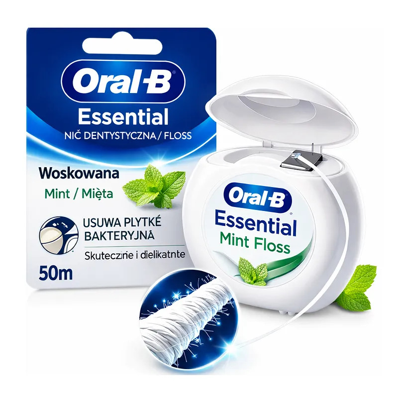ORAL-B Essential Floss NIĆ DENTYSTYCZNA  50 metrów ❤️ Laroxy.pl