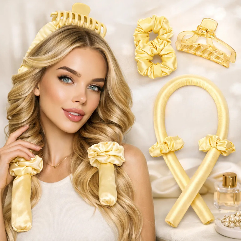 Hair curling roller + rubber bands + pin set LAROXY 💟 Laroxy.pl