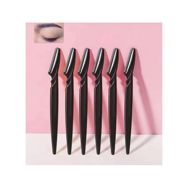 Eyebrow Grooming Kit: Scissors, Trimmer, Razor (6-Piece Set) ⭐ Laroxy.pl