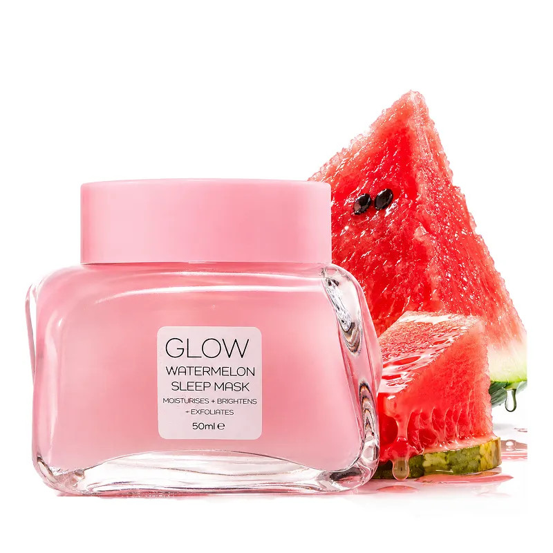 Maseczka żelowa do twarzy na całą noc GLOW arbuzowa 50ml ❤️ laroxy
